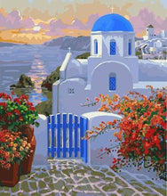 Charger l'image dans la galerie, peinture par numéros | Petit Village grec | intermédiaire paysages | FiguredArt