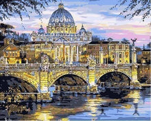 Charger l'image dans la galerie, peinture par numéros | Pont à Rome | intermédiaire ville | FiguredArt
