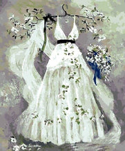 Charger l'image dans la galerie, peinture par numéros | Robe de Mariée | fleurs intermédiaire romantique | FiguredArt