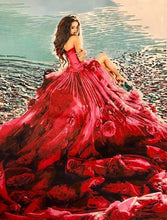 Charger l'image dans la galerie, peinture par numéros | Robe rouge | complexe romantique | FiguredArt