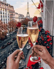 Charger l'image dans la galerie, peinture par numéros | Santé des Amoureux à Paris | intermédiaire romantique ville | FiguredArt