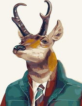 Charger l'image dans la galerie, peinture par numéros | Tête de Cerf Dandy | animaux facile rennes et biches | FiguredArt