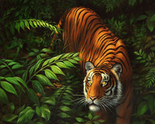 Charger l'image dans la galerie, Peinture par numéros Tigre dans les fougères | Figured'Art facile animaux tigres nouveautés