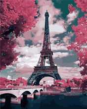Charger l'image dans la galerie, peinture par numéros | Tour Eiffel au Printemps | intermédiaire ville | FiguredArt
