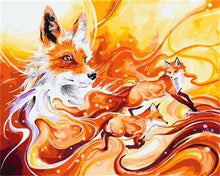 Charger l'image dans la galerie, peinture par numéros | Trois Renards | animaux intermédiaire renards | FiguredArt