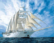 Charger l'image dans la galerie, peinture par numéros | Voilier blanc | bateaux intermédiaire | FiguredArt