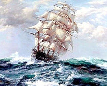 Charger l'image dans la galerie, peinture par numéros | Voilier Tempête | bateaux complexe | FiguredArt