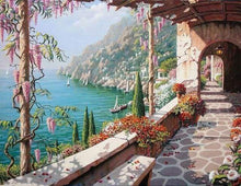Charger l'image dans la galerie, peinture par numéros | Vue Mer depuis le Patio | complexe paysages | FiguredArt